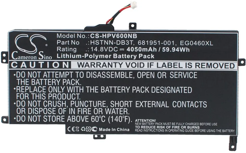 Batteri til Hp Envy 6-1018TU, 14.8V, 4050 mAh v:5896561
