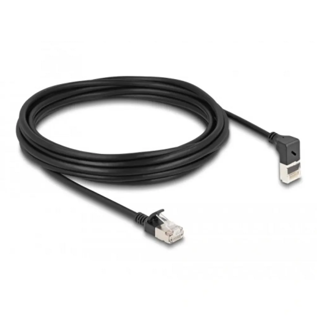 Delock Cat 6A S/FTP Slim RJ45-kabel 90° oppovervinklet, 5 m v:2928357