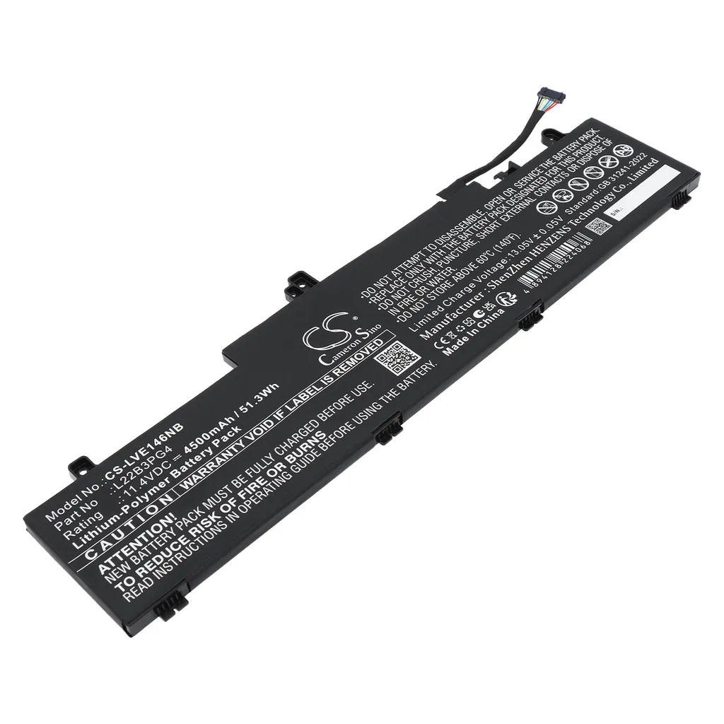 Batteri til ThinkPad E16 Gen 1(Intel)21JN00AAPH, 11.4V, 4500mAh v:7111152