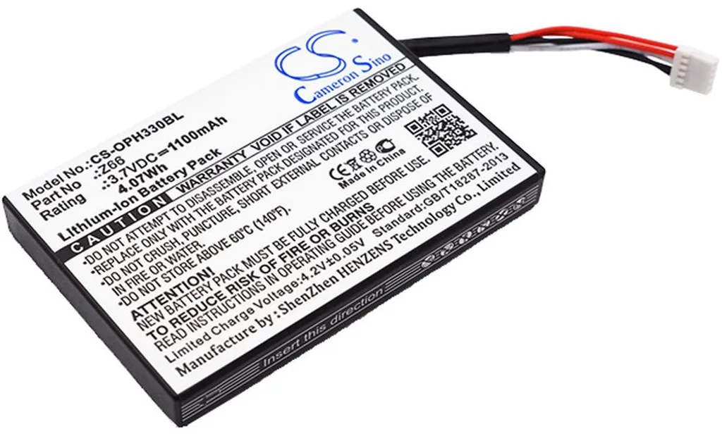 Batteri til OPR33015505-0-00 for Opticon, 3.7V, 1100 mAh v:6089667