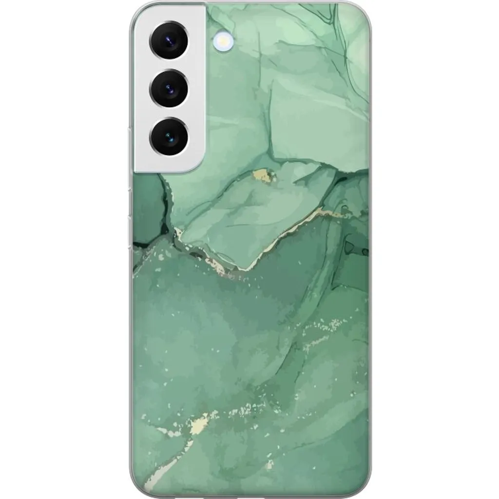 Samsung Galaxy S22 5G Gjennomsiktig Telefondeksel Grön Marmor v:8407822