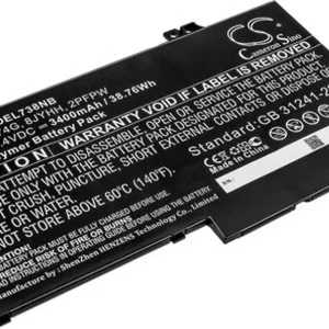 Batteri til Dell N009L7280-D1526CN, 11.4V, 3400 mAh v:5716955 Batteri til Dell N009L7280-D1526CN, 11.4V, 3400 mAh v:5716955