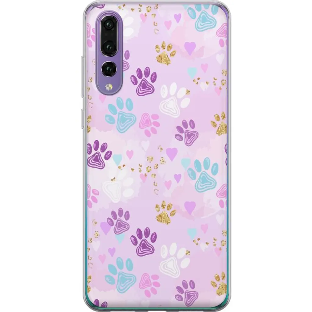 Huawei P20 Pro Gjennomsiktig Telefondeksel Kattavtryck v:9578286