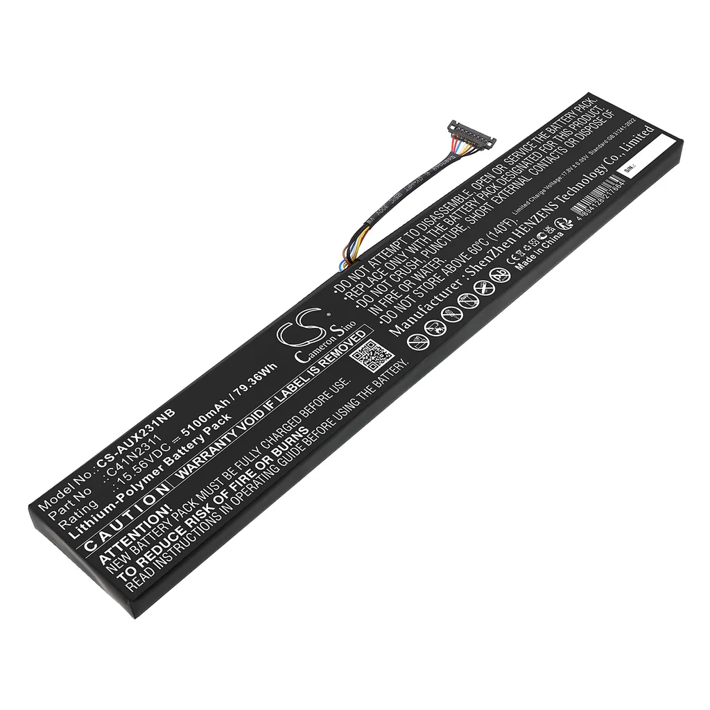 Batteri til C41N2311 for Asus, 15.56V, 5100mAh v:6575522