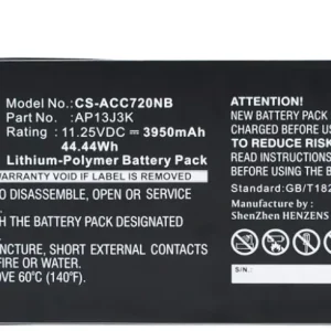 Batteri til Acer Chromebook 14 CP5-471-C20, 11.25V, 3950 mAh v:7683388 Batteri til Acer Chromebook 14 CP5-471-C20, 11.25V, 3950 mAh v:7683388