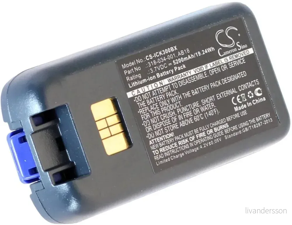 Batteri til Intermec CK3X, 3.7V, 5200 mAh v:9552270