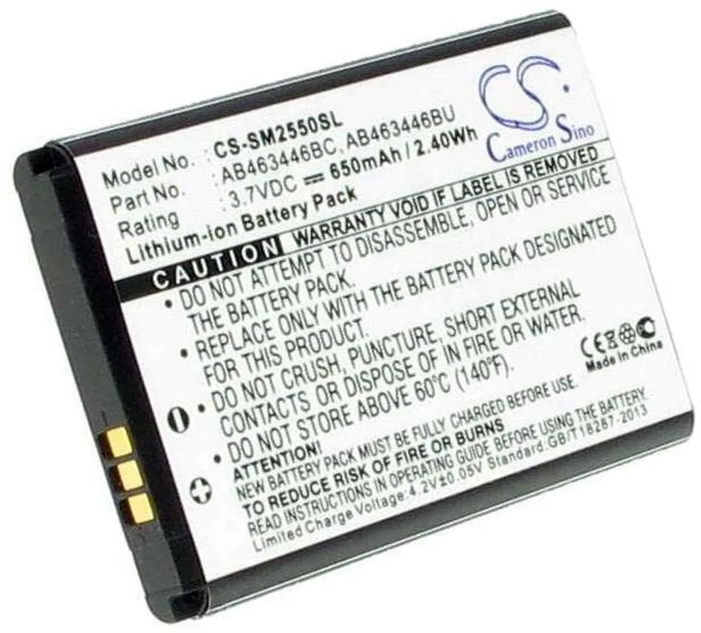 Batteri til Samsung GT-E2520, 3.7V (3.6V), 650 mAh v:4746009