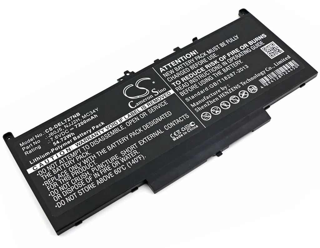 Batteri til Dell Latitude E7270 N015L72701780CN, 7.6V, 7200 mAh v:4093328