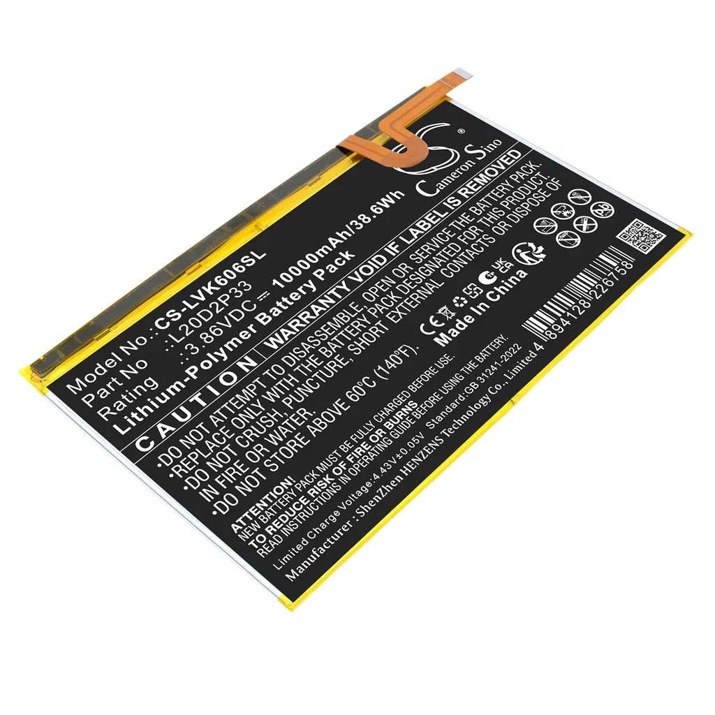 Batteri til L20L2P33 for Lenovo, 3.86V, 10000mAh v:7721229