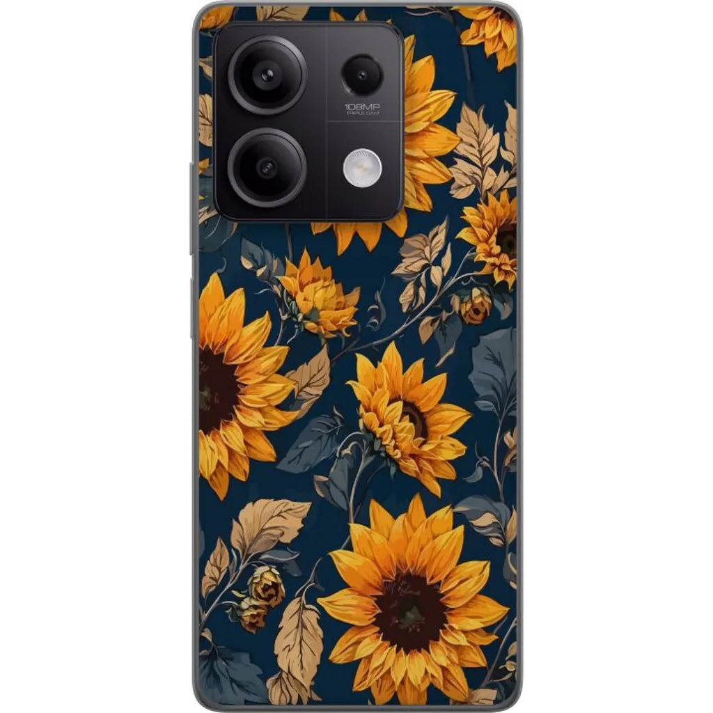 Xiaomi Redmi Note 13 Gjennomsiktig Telefondeksel Solrosor v:9523614