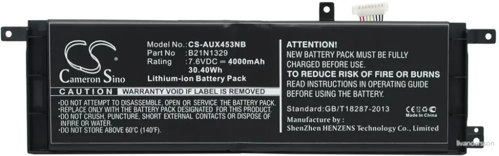 Batteri til Asus X553SA-XX031T, 7.6V, 4000 mAh v:7255637