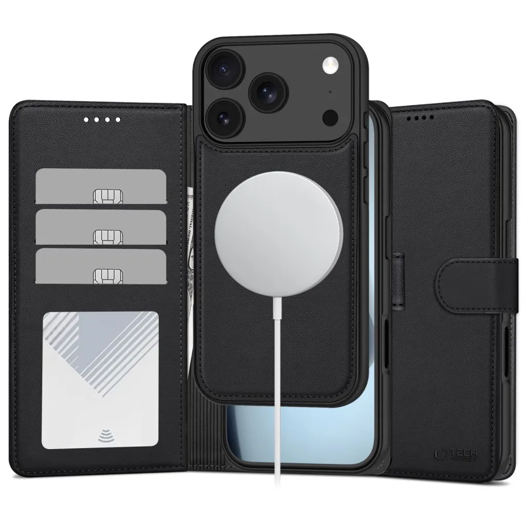 Tech-Protect Wallet MagSafe Etui til iPhone 17 Pro/18 Pro – Svart v:6967078