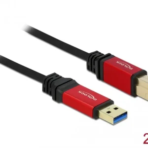 Delock USB 5 Gbps-kabel USB-A hann til USB 5 Gbps USB-B hann 2m Premium v:6980267 Delock USB 5 Gbps-kabel USB-A hann til USB 5 Gbps USB-B hann 2m Premium v:6980267