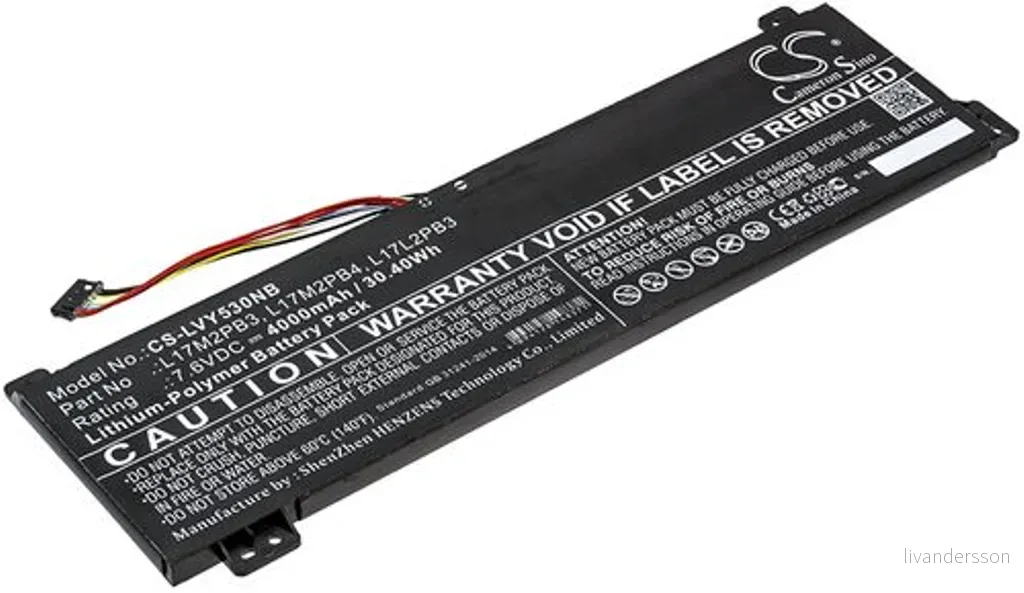 Batteri til Lenovo V130-15IKB(81HN00FAGE), 7.6V, 4000 mAh v:9040700