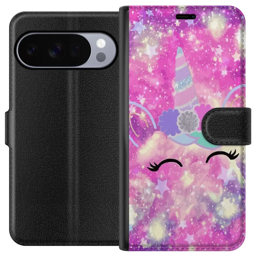 Google Pixel 10 Pro XL Sort Lommebokdeksel Glad Enhörning v:4239284