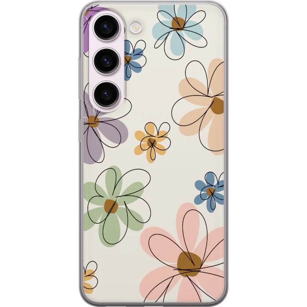 Samsung Galaxy S23 Gjennomsiktig Telefondeksel Tecknade Blommor v:8948214 Samsung Galaxy S23 Gjennomsiktig Telefondeksel Tecknade Blommor v:8948214