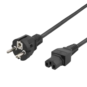 Power cord CEE 7/7 – IEC C15, 0,5m – svart v:7590601 Power cord CEE 7/7 – IEC C15, 0,5m – svart v:7590601