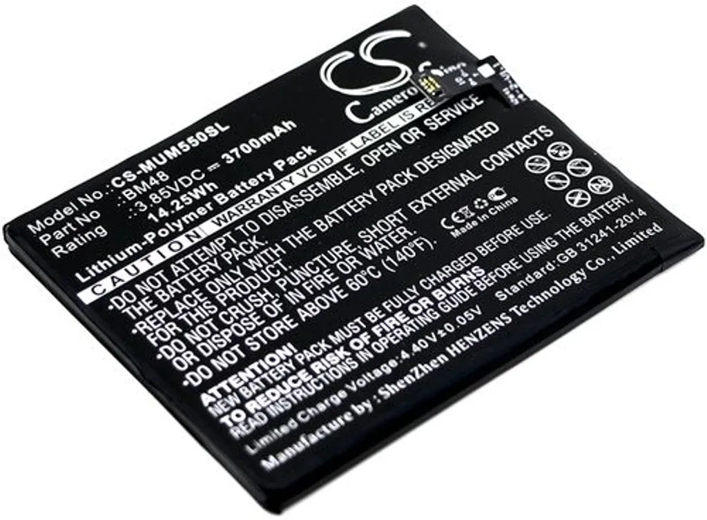Batteri til BM48 for Xiaomi, 3.85V, 3700 mAh v:8022102