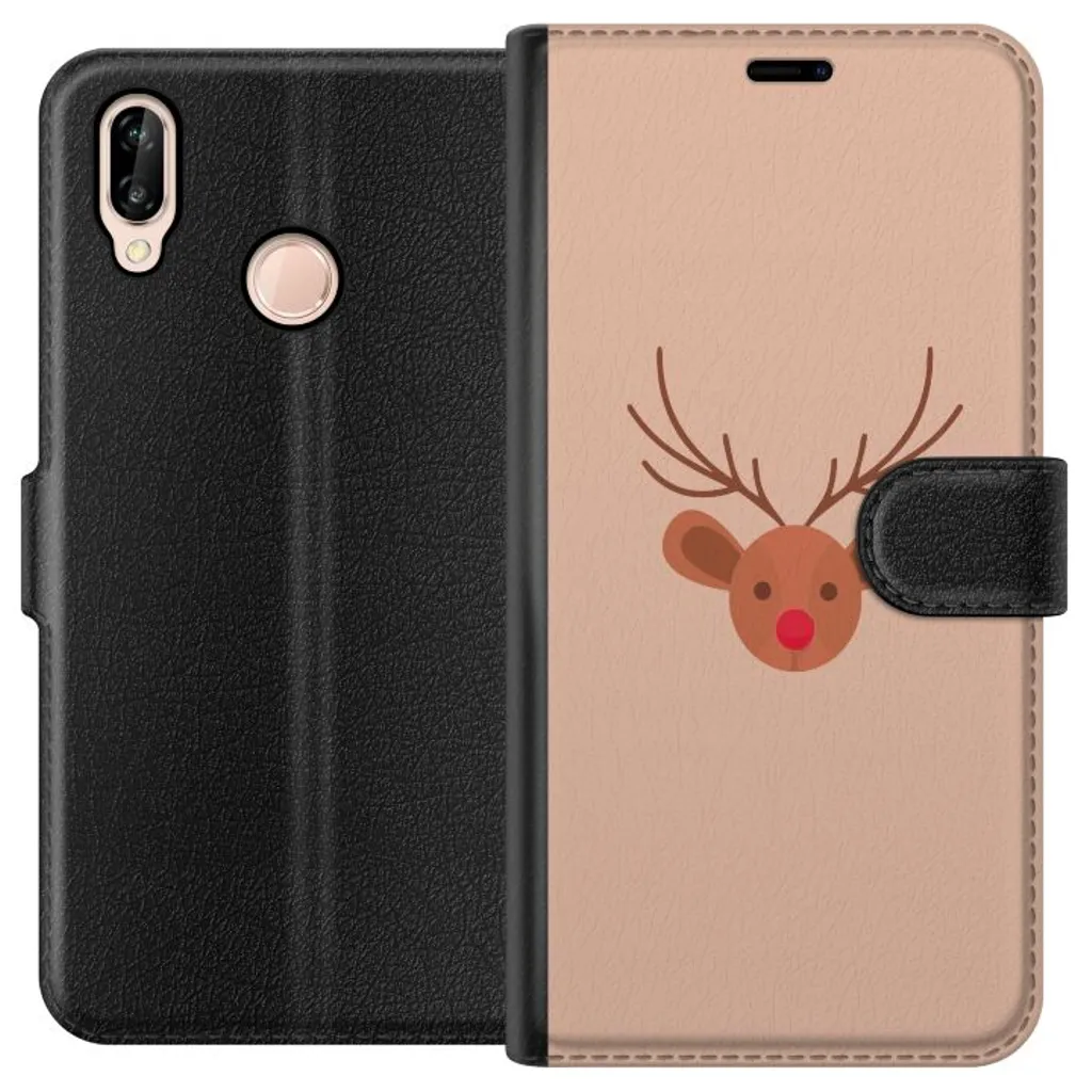 Huawei P20 lite Sort Lommebokdeksel Ren Julkänsla v:5324425
