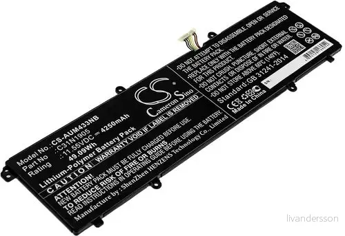 Batteri til Asus Vivobook S14 S433EA-EB160T, 11.55V, 4250 mAh v:4774246