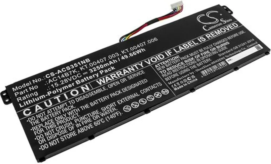 Batteri til Acer Swift 3 SF314-56G-522J, 15.28V, 3250 mAh v:5320508