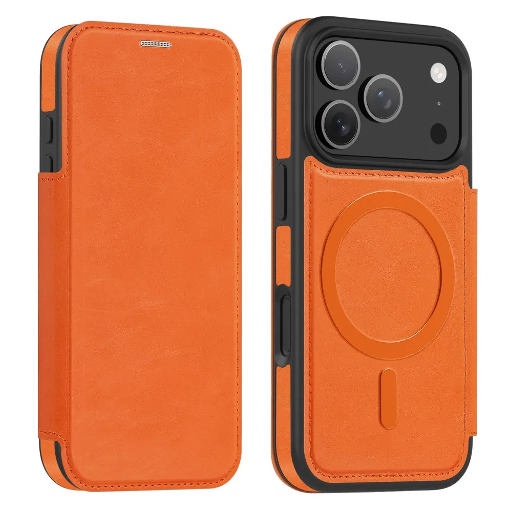 iPhone 18 Pro/17 Pro MagSafe lommeboketui – Oransje v:5728040