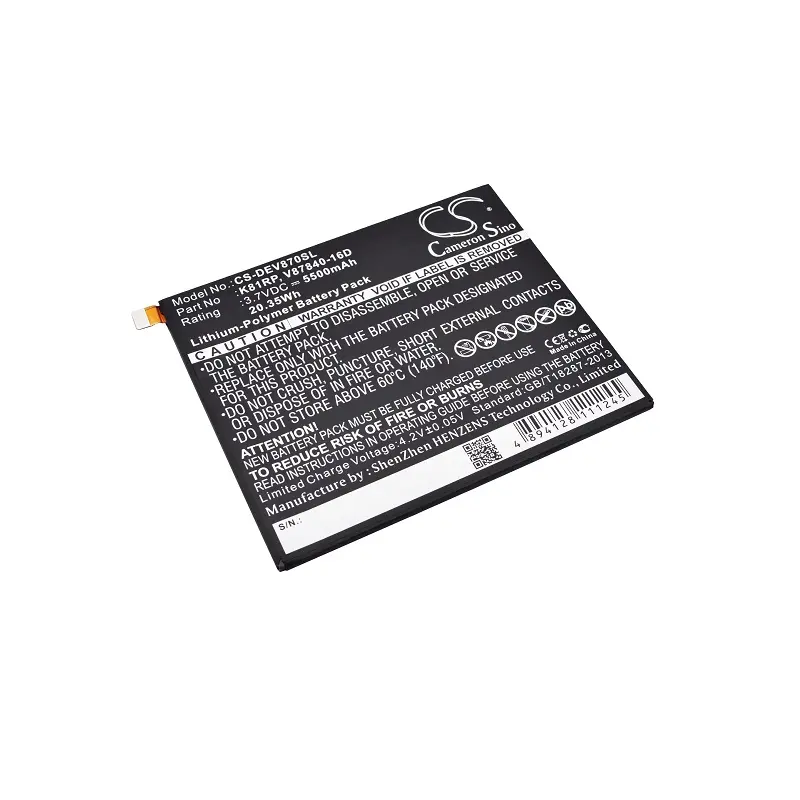 Batteri til Dell V87840-16D, 3.7V, 5500 mAh v:6465383