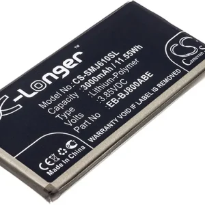 Batteri til EB-BJ800ABE for Samsung, 3.85V, 3000 mAh v:4223154 Batteri til EB-BJ800ABE for Samsung, 3.85V, 3000 mAh v:4223154
