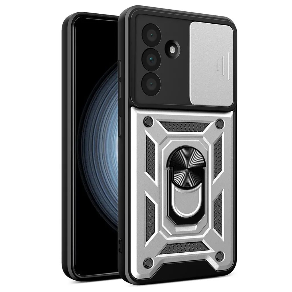 Samsung Galaxy A56 5G Deksel med Ringholder – Sølv v:2619143