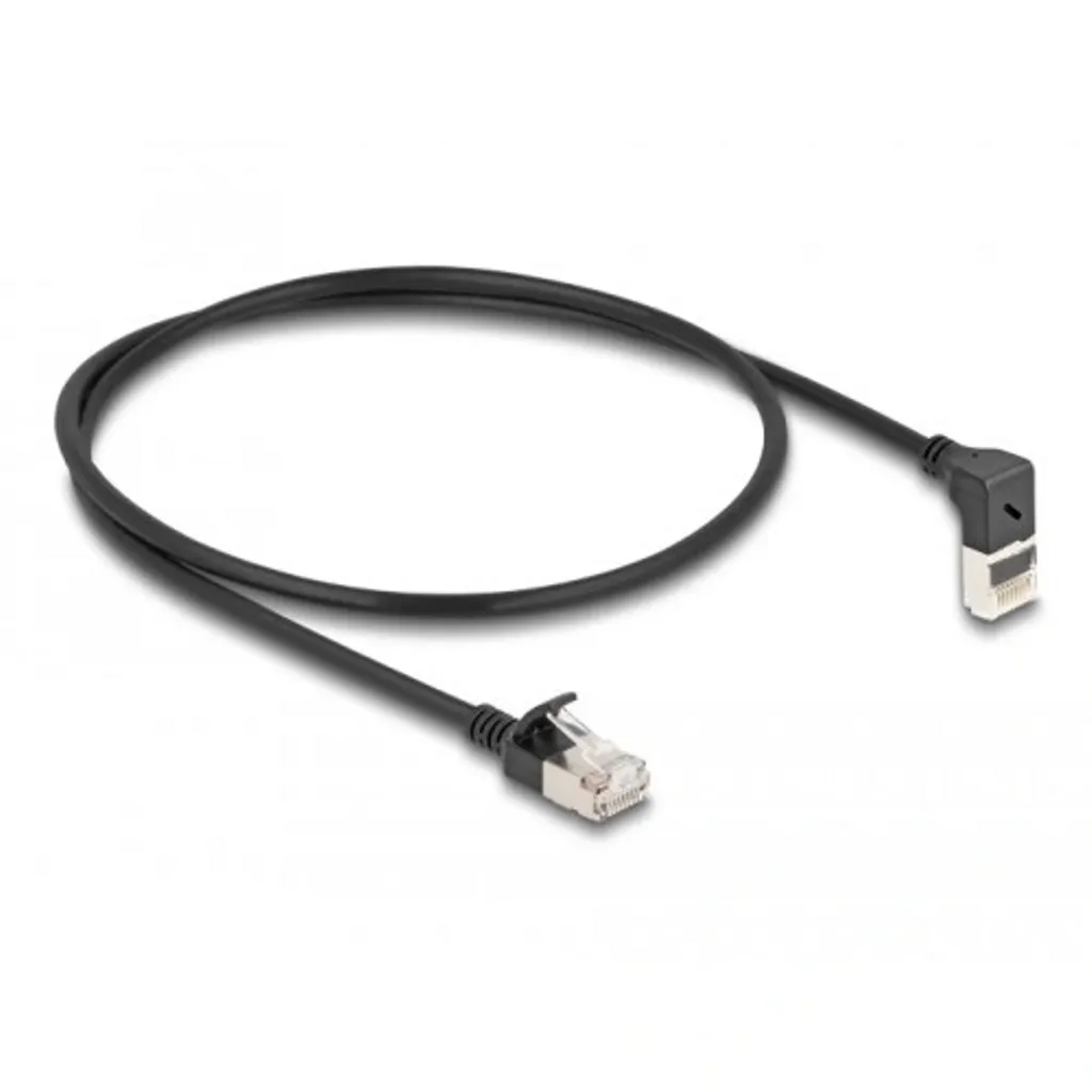 Delock Cat 6A S/FTP Slim RJ45-kabel 90° oppovervinklet, 0,5 m v:6339139