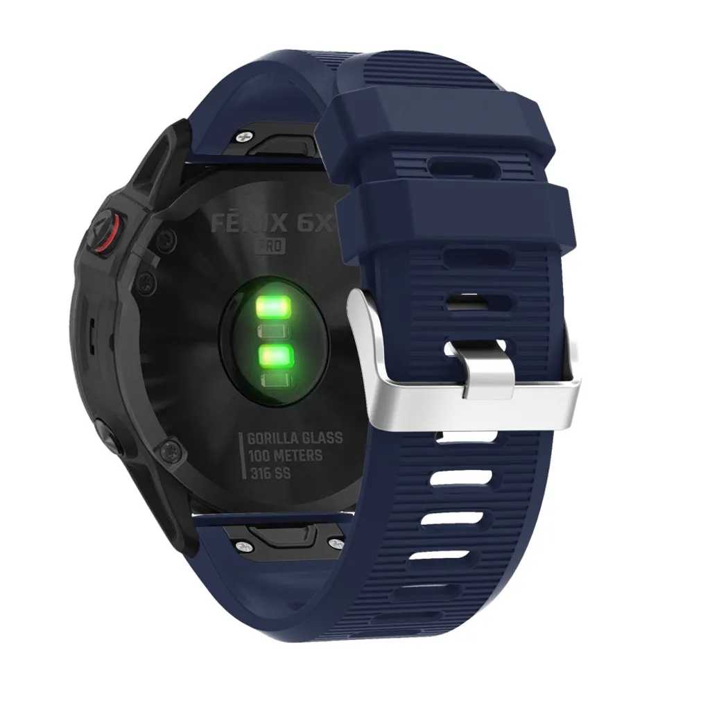 Garmin Fenix 7X/6X/5X etc. Klokkereim med Metallspenne – Mørkeblå v:4090082 Garmin Fenix 7X/6X/5X etc. Klokkereim med Metallspenne – Mørkeblå v:4090082