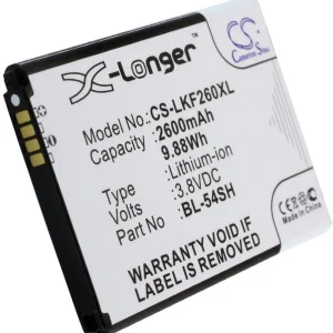 Batteri til Lg D725, 3.8V, 2600 mAh v:2805656 Batteri til Lg D725, 3.8V, 2600 mAh v:2805656