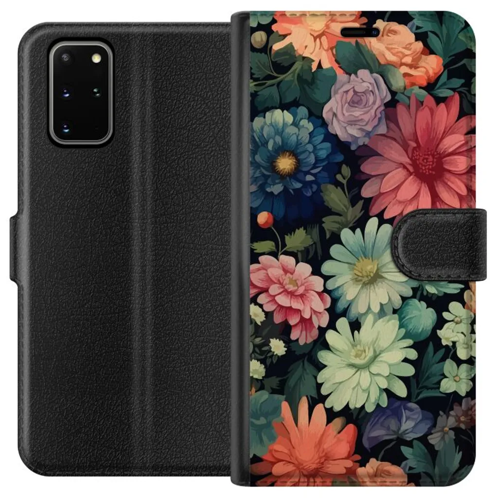 Samsung Galaxy S20+ Sort Lommebokdeksel Färglada blommor v:5148382 Samsung Galaxy S20+ Sort Lommebokdeksel Färglada blommor v:5148382