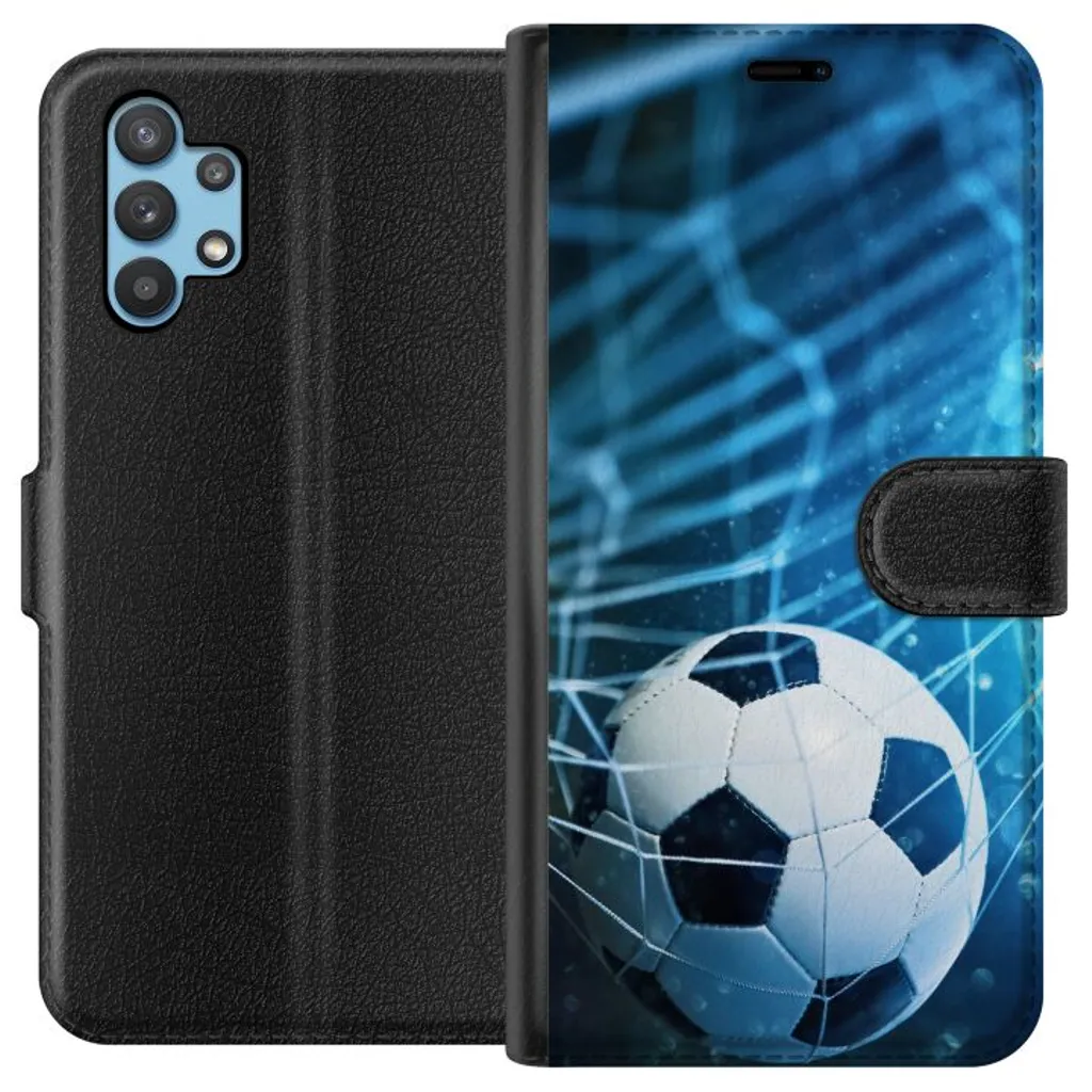 Samsung Galaxy A32 5G Sort Lommebokdeksel Fotboll v:6413288
