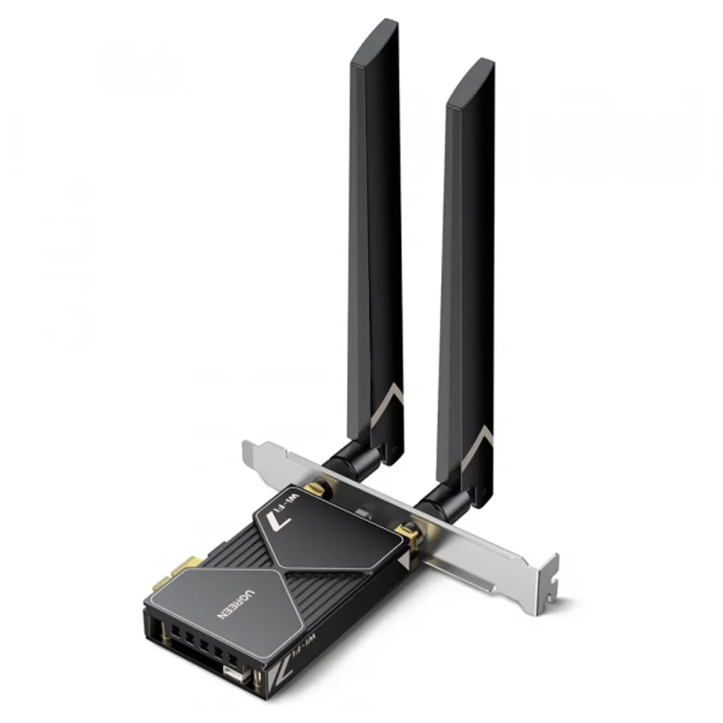 Ugreen utvidelseskort Wi-Fi BE6500 PCIe høyytelses nettverkskort – svart v:4277371