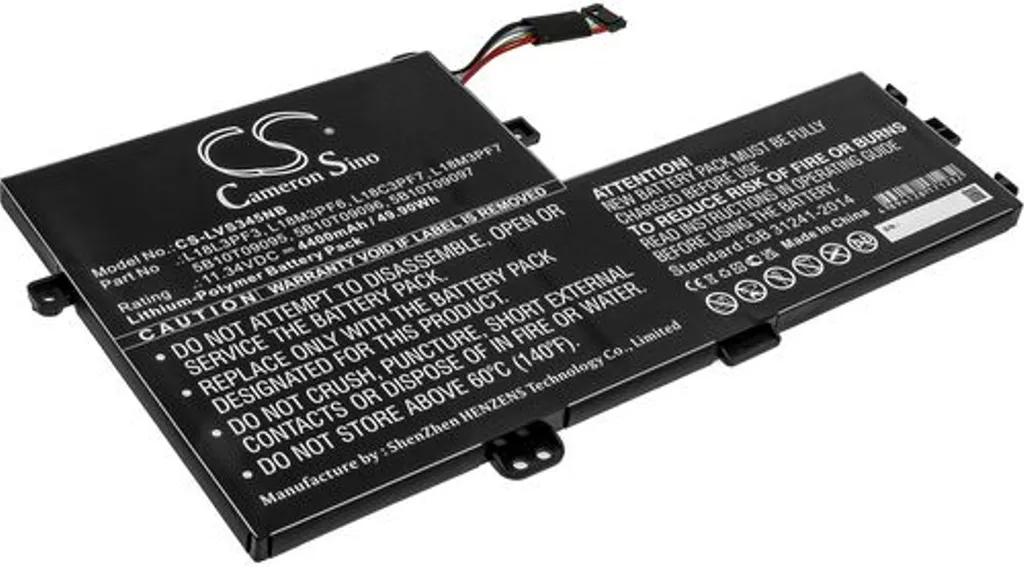 Batteri til 5B10T09095 for Lenovo, 11.34V, 4400 mAh v:9290485