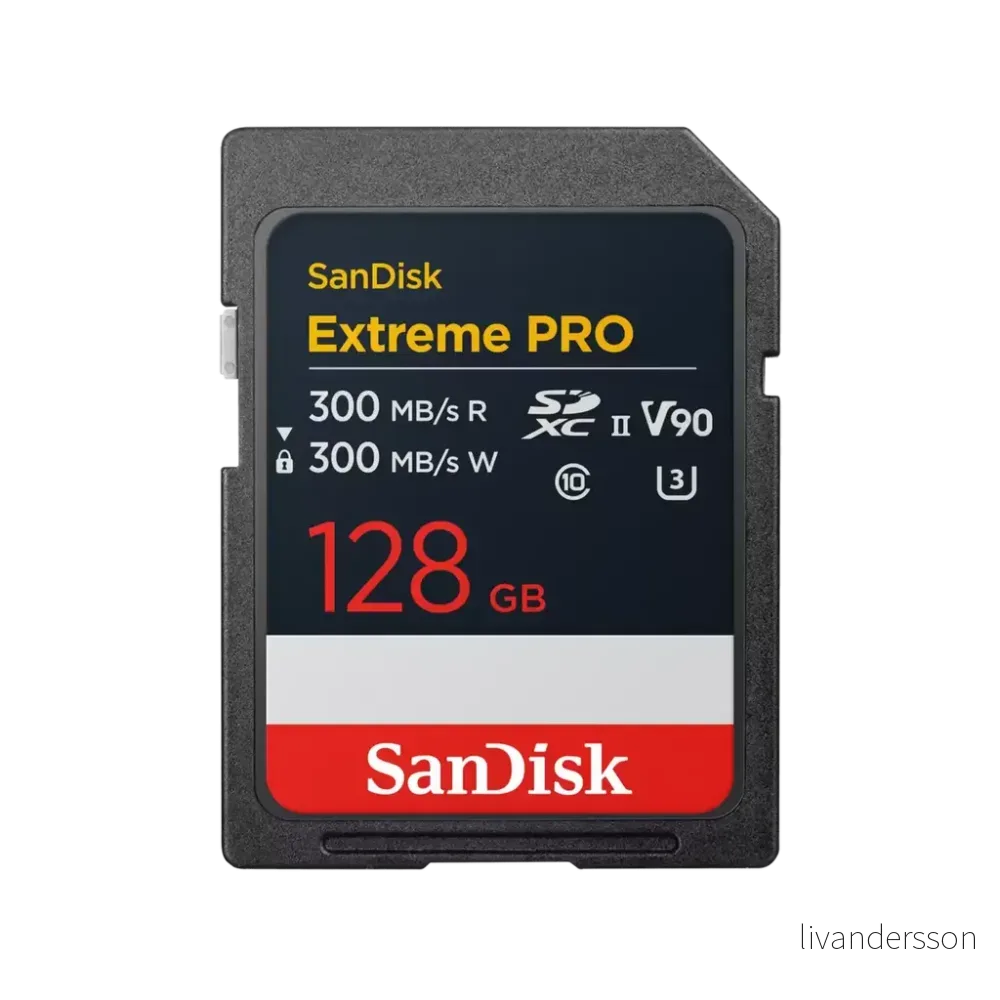 SanDisk Extreme PRO SDXC UHS-II minnekort 128 GB – 300 MB/s v:5230824