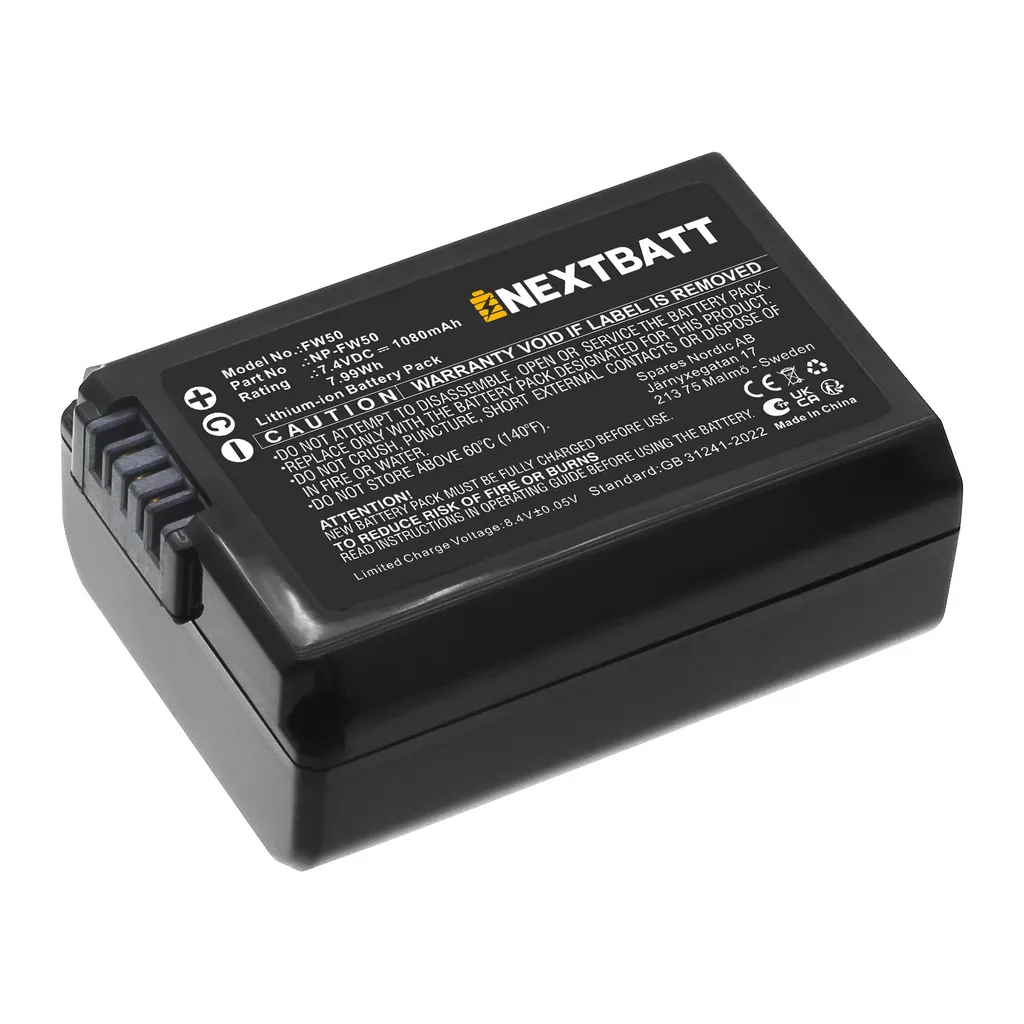 Batteri til Sony NEX-5, 7,4, 1080mAh v:7766577