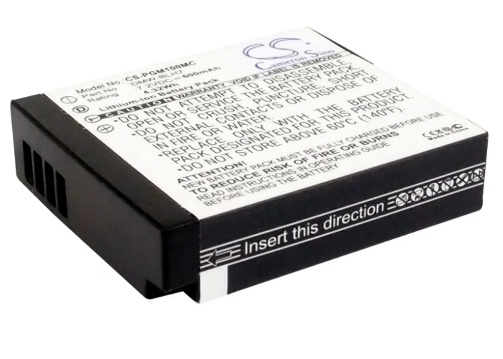 Batteri til Panasonic DMC-GM5K, 7,2 (7,4)V, 600mAh v:6896354