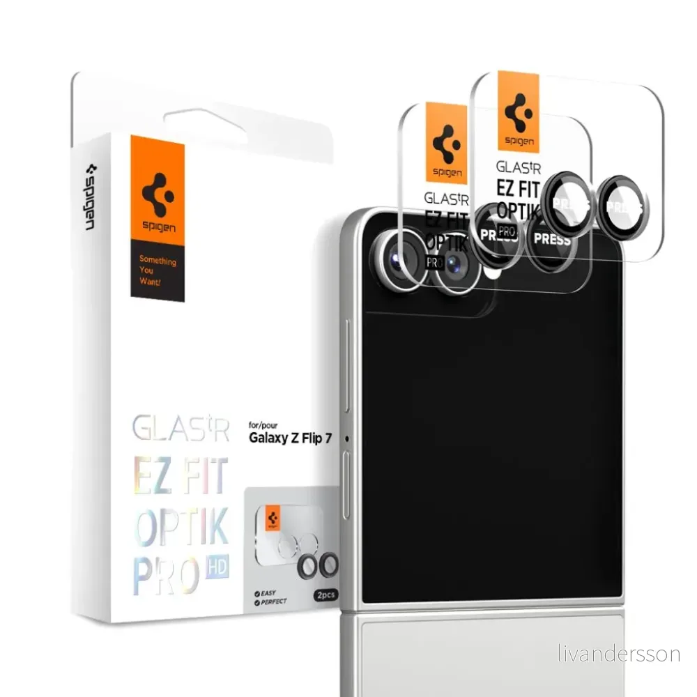 Spigen Glas.tR Ez Fit Optik Pro HD Linsebeskytter 2-paking til Samsung Galaxy Z Flip8 / Flip7 v:6125674