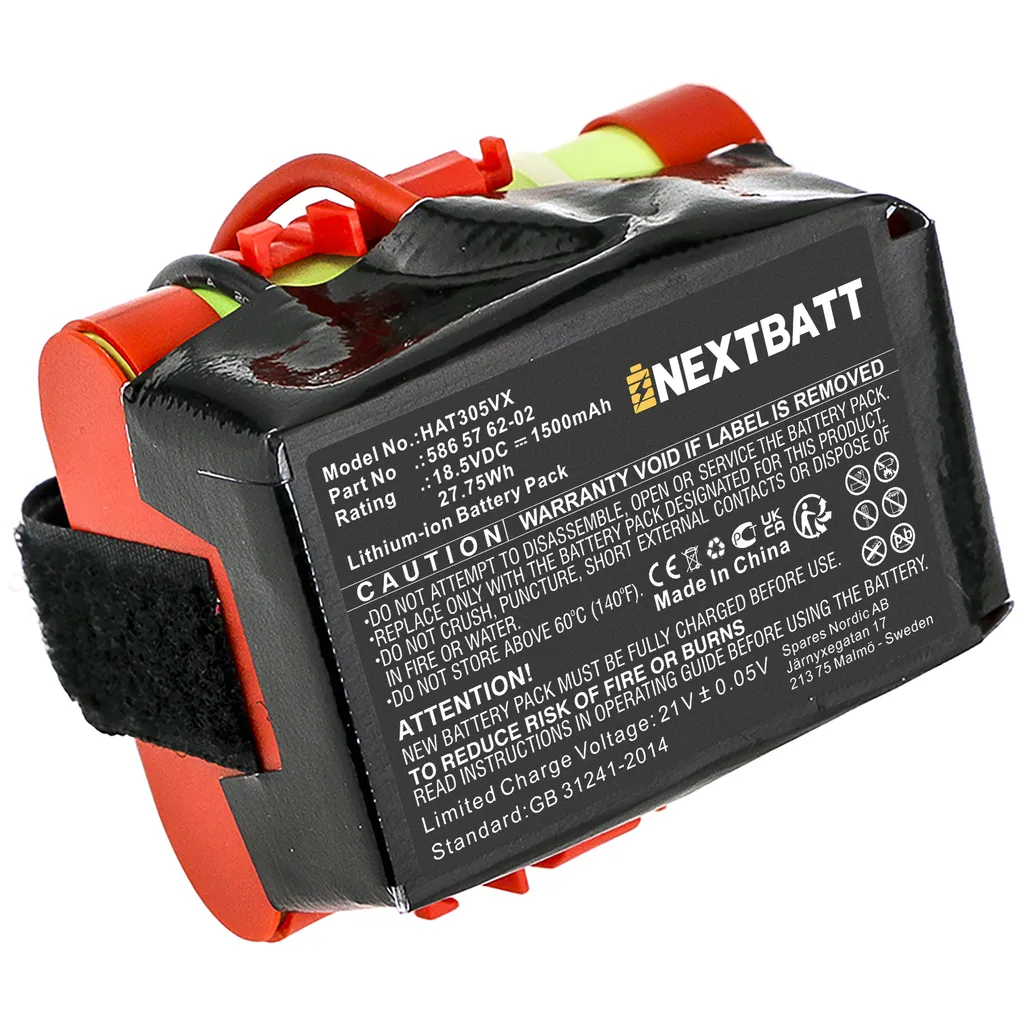 Batteri til Gardena Rob R1000, 18.5V, 1500 mAh v:7644297