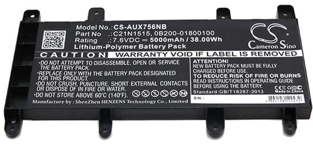 Batteri til Asus VivoBook X756UB-T4089T, 7.6V, 5000 mAh v:3415236