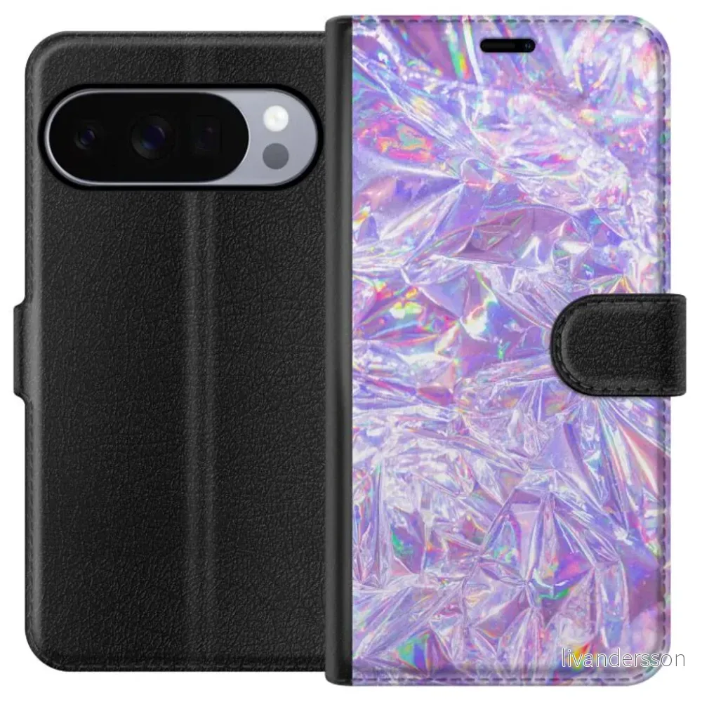 Google Pixel 10 Pro XL Sort Lommebokdeksel Glitter v:4271418