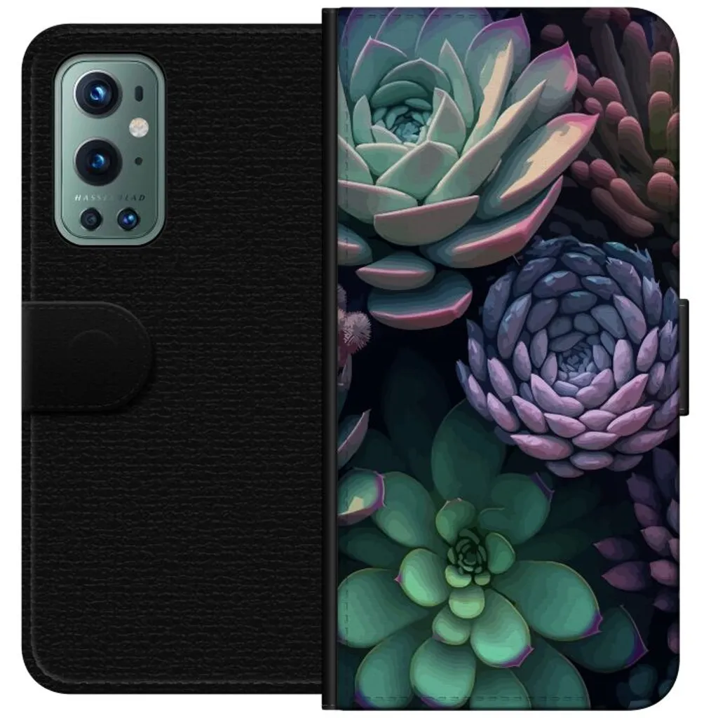 OnePlus 9 Pro Sort Lommebokdeksel Taklök grön v:9900787