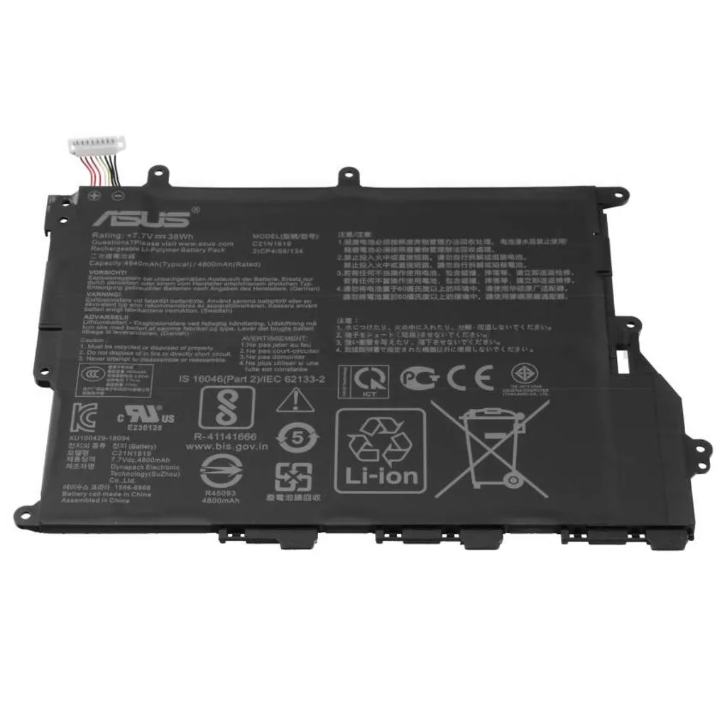 ASUS Batteri C21N1819 5000mAh / 38Wh / 7.6V / 2 celler v:7627104 ASUS Batteri C21N1819 5000mAh / 38Wh / 7.6V / 2 celler v:7627104