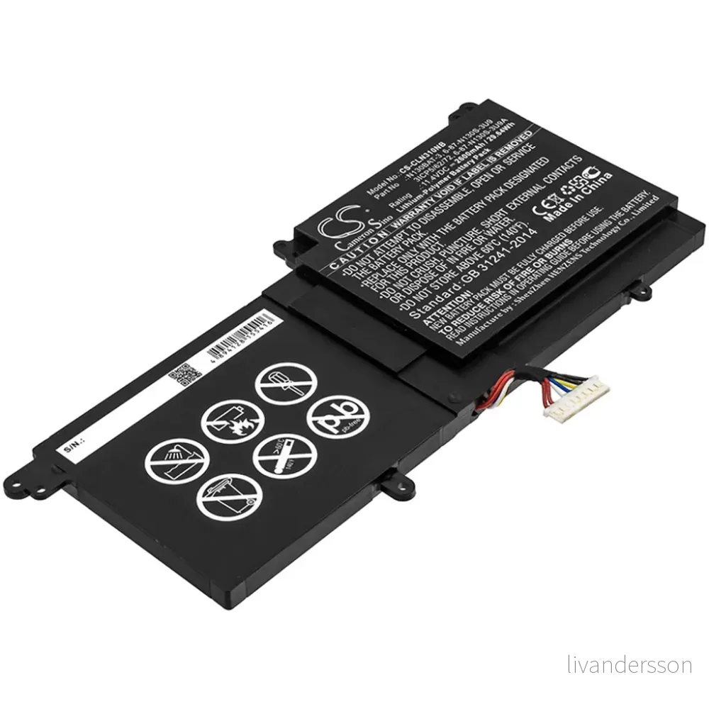 Batteri til N131WU, 11.4V, 2600mAh v:7850987