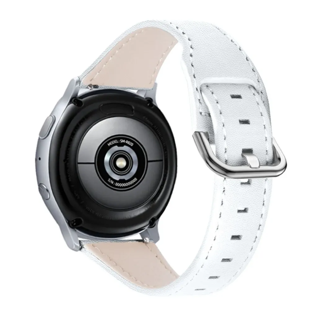 Garmin VivoActive 4 Klokkereim i Skinn- Hvit v:3073493