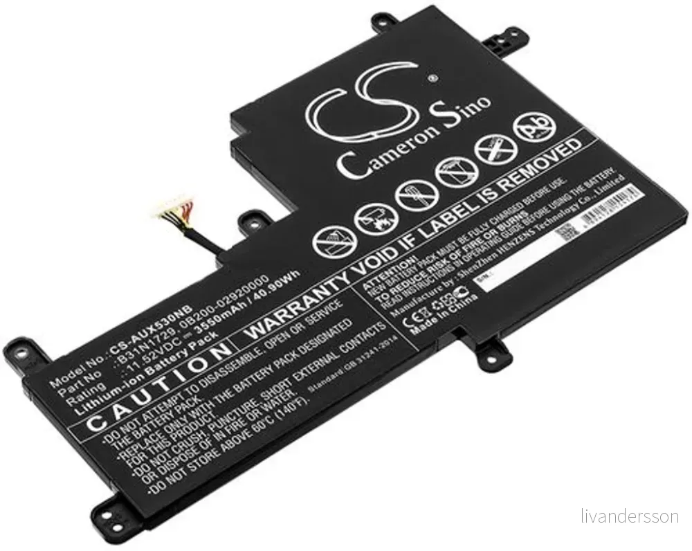Batteri til Asus VivoBook S15 S530UNBQ170T, 11.52V, 3550 mAh v:7524191