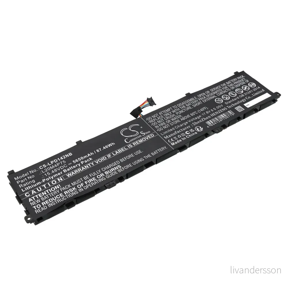Batteri til SB11B79216 for Lenovo, 15.48V, 5650mAh v:7716078
