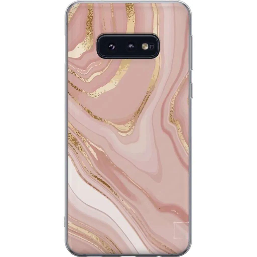 Samsung Galaxy S10e Gjennomsiktig Telefondeksel Ljusrosa marmor v:5994544
